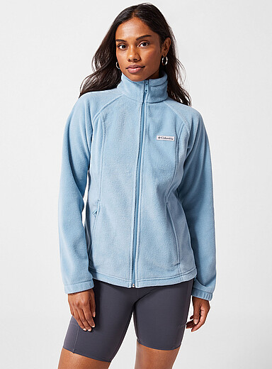 Columbia: La veste polaire zipp&eacute;e Benton Bleu pour femme