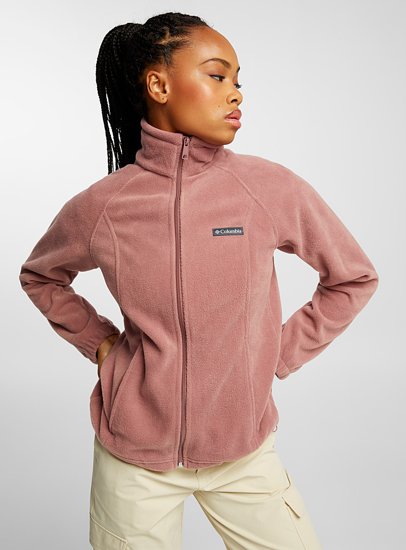 Columbia Dusky Pink Benton zip-up polar fleece jacket for women