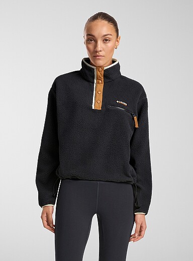 Columbia: Le chandail polaire demi-boutonnage Helvetia Noir pour femme