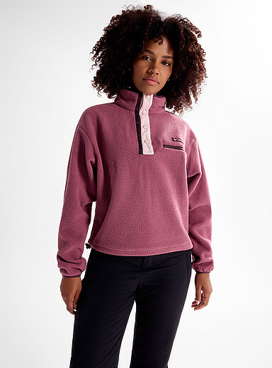 Columbia Crimson Helvetia half-length button polar fleece sweater for women