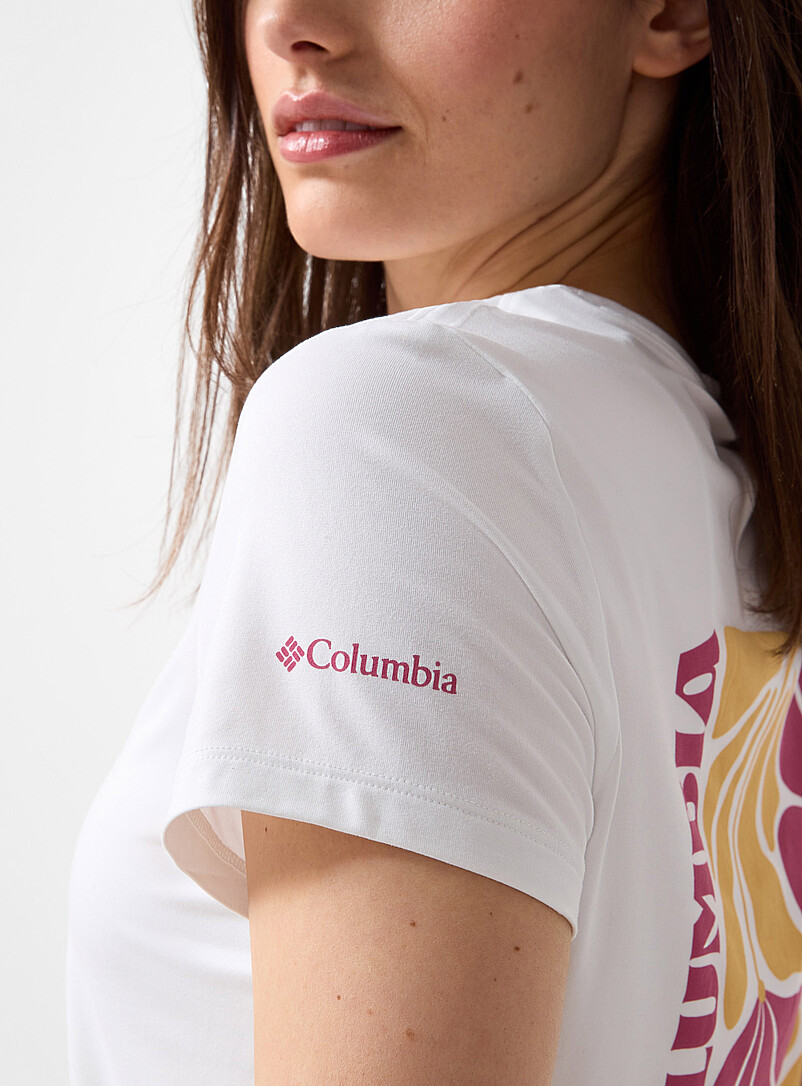 Columbia: Le t-shirt imprim&eacute; Parsons Point Blanc pour femme