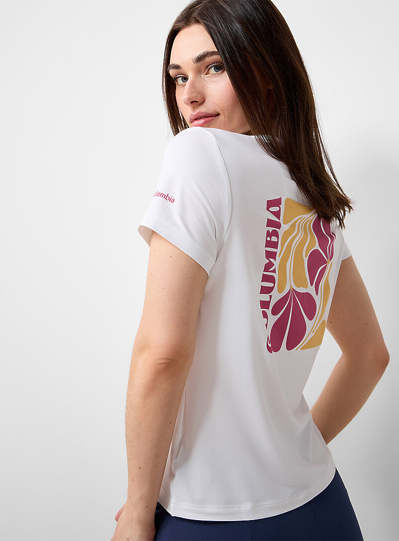 Columbia: Le t-shirt imprim&eacute; Parsons Point Blanc pour femme