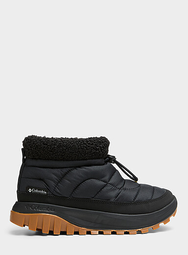 Columbia Black Snowtrot fleece collar winter boots Women for women