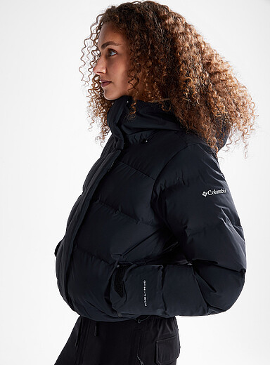 Columbia Black Roffe Ridge quilted down insulated coat for women