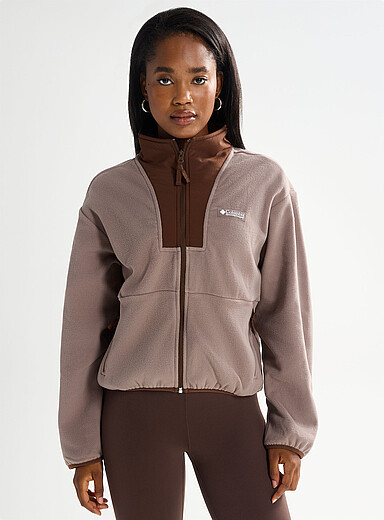 Columbia Brown Sequoia Groove zipped polar fleece jacket for women