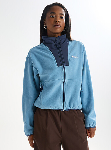 Columbia: La veste polaire zipp&eacute;e Sequoia Groove Bleu pour femme