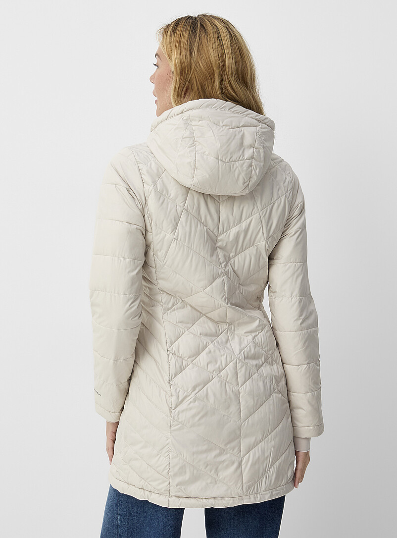 Heavenly plush hooded 3/4-length puffer jacket product image 3