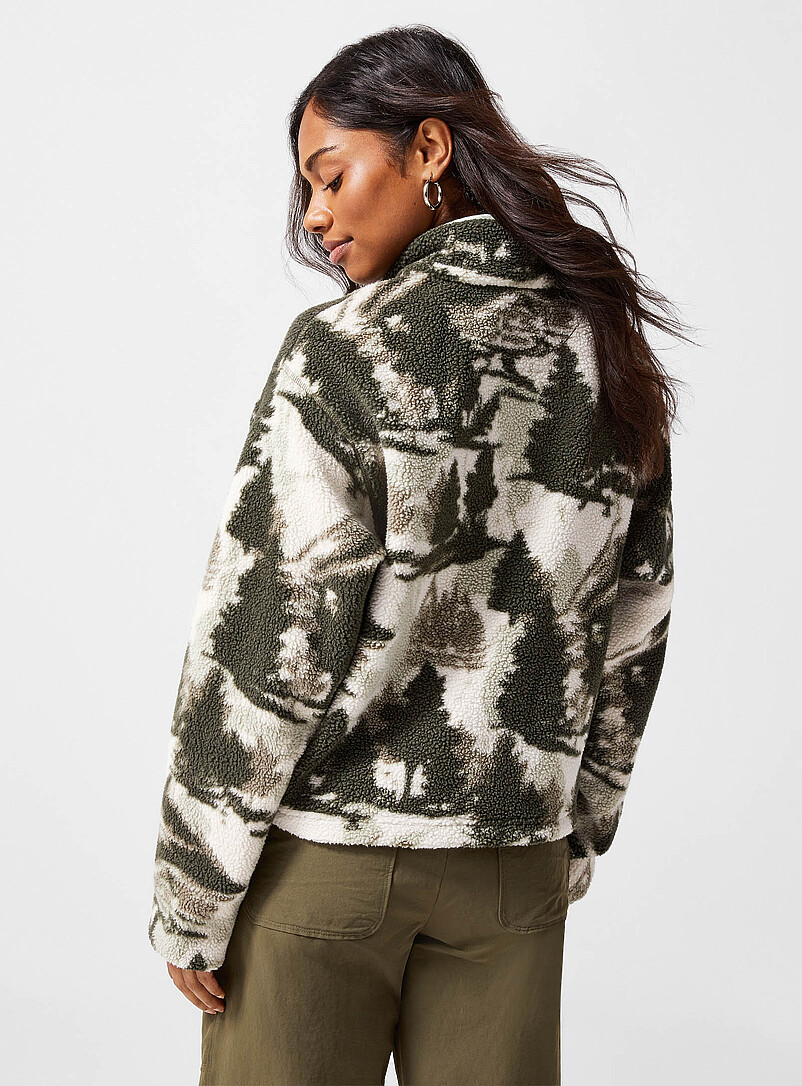 Helvetia printed half-snap polar fleece sweatshirt product image 2