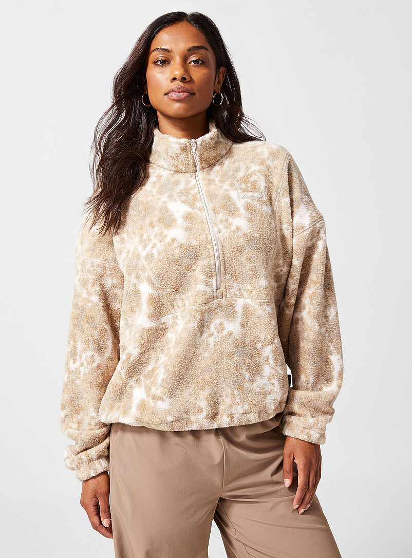 Timber Meadow patterned polar fleece jacket product image (primary)