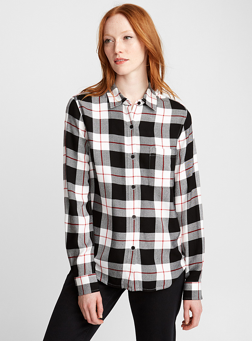 Black And White Checkered Flannel Shirts - black white checked flannel roblox