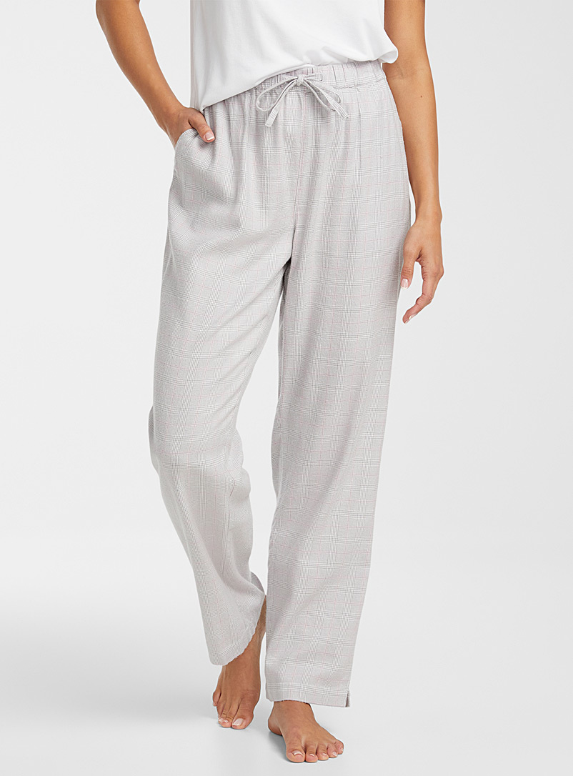 Miiyu Patterned Grey Ultra-soft classic pattern pant for women