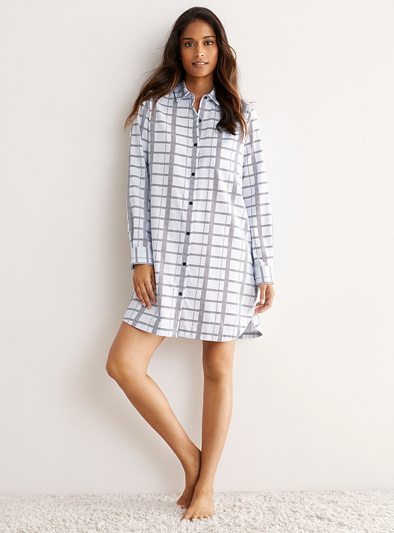 Miiyu Marine Blue Repeated pattern nightshirt for women