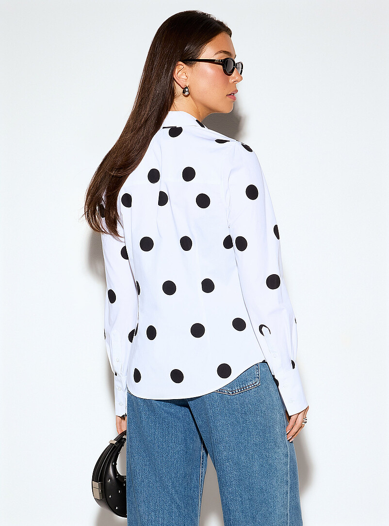 Ic&ocirc;ne White Organic cotton fitted shirt for women