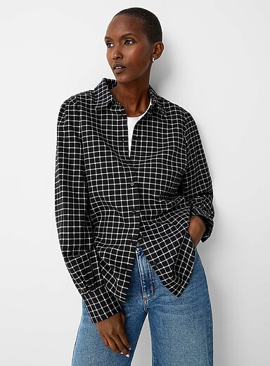 Cambric Digital Print Puff Sleeve Shirt With Black Pleated Fit Trousers