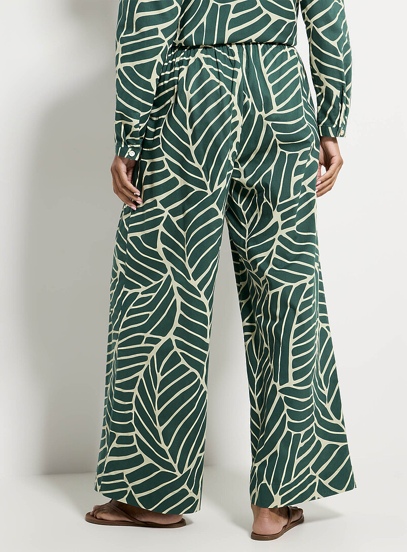 Simons Off White Lightweight cotton wide-leg pant for women