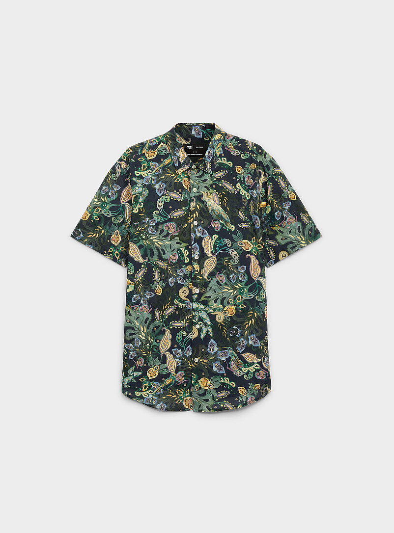 Lightweight Floral Voile Shirt Modern Fit