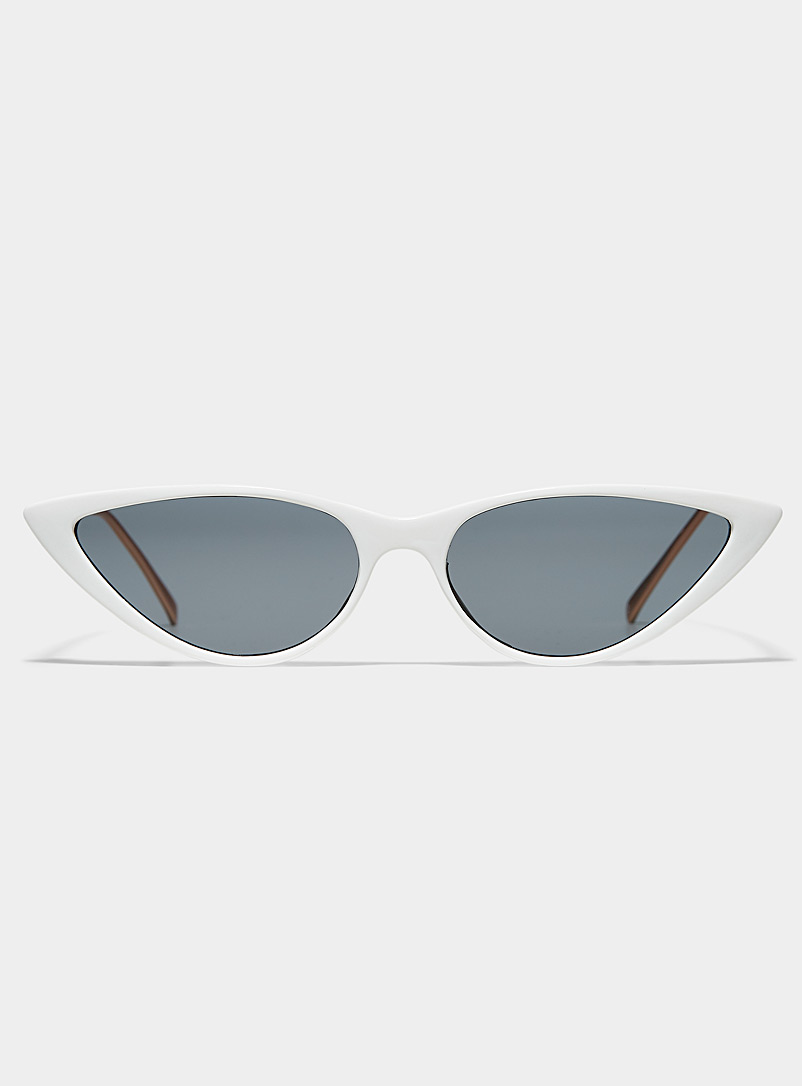 Simons White Suki small cat-eye sunglasses for women