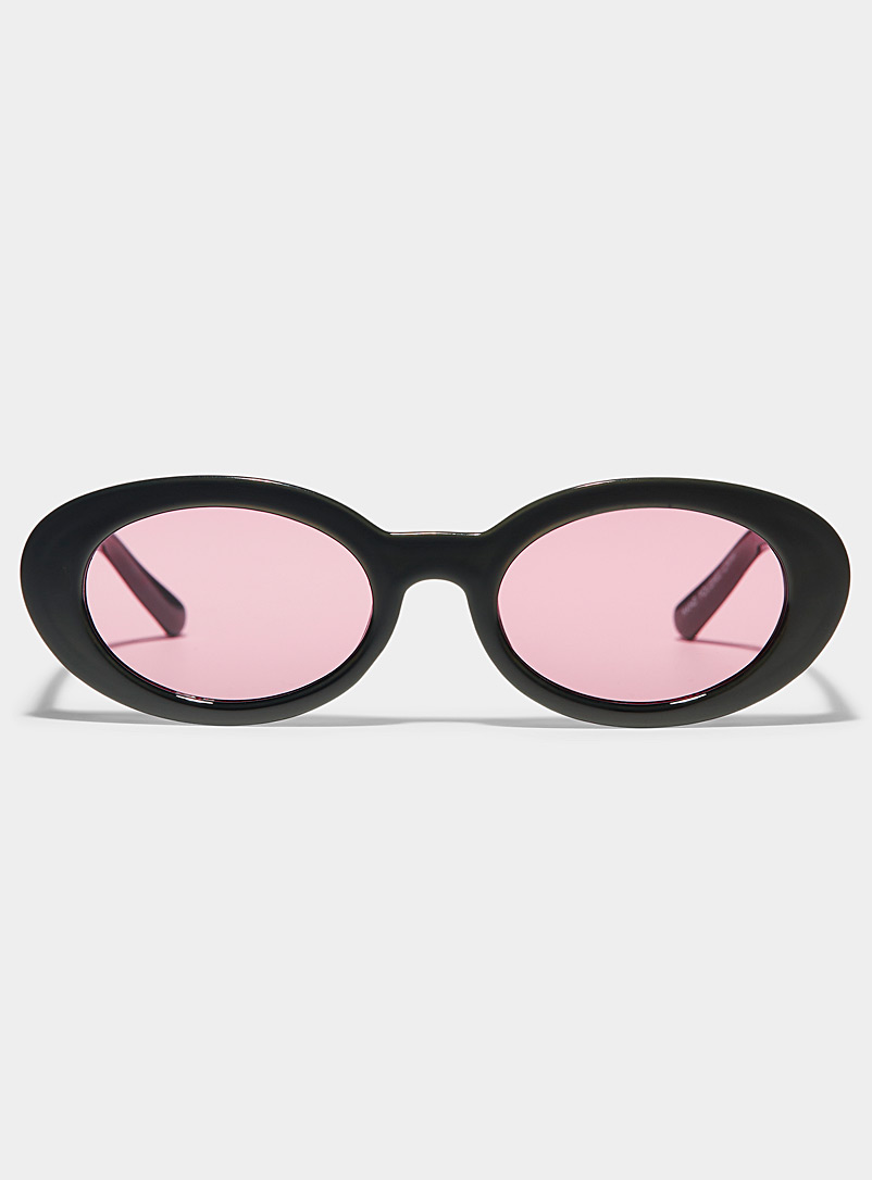 Simons Black Tycoon oval sunglasses for women