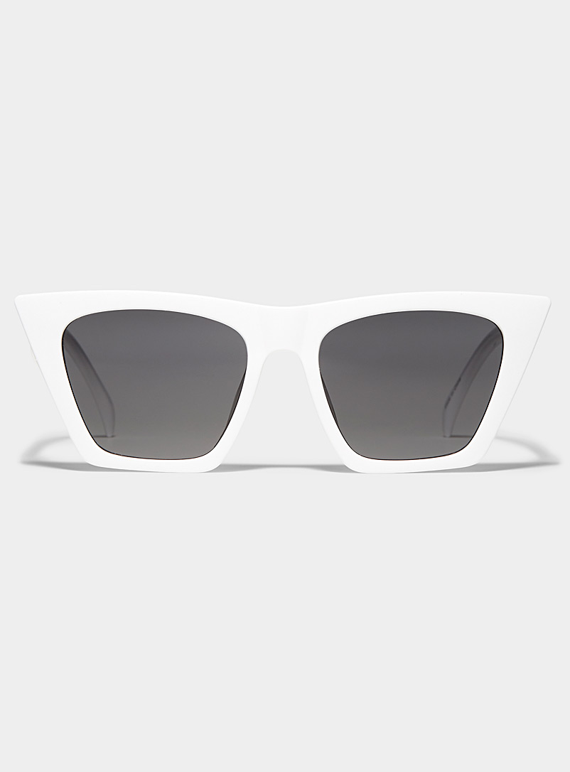 Simons White Antibes cat-eye sunglasses for women