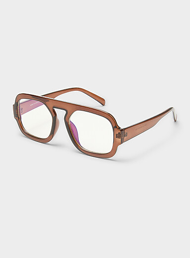 Les lunettes aviateur Rhiannon Anti-lumi&egrave;re bleue