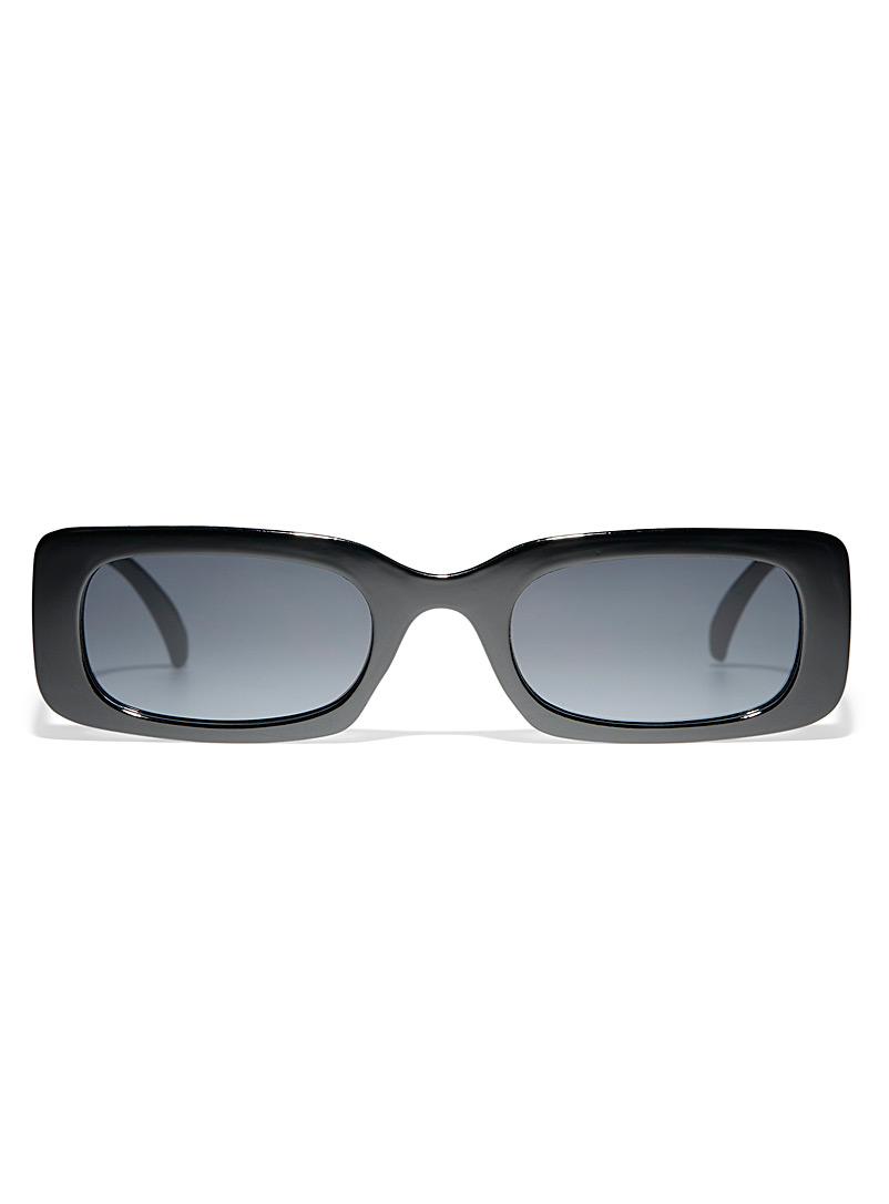 Simons Black Jupiter rectangular sunglasses for women