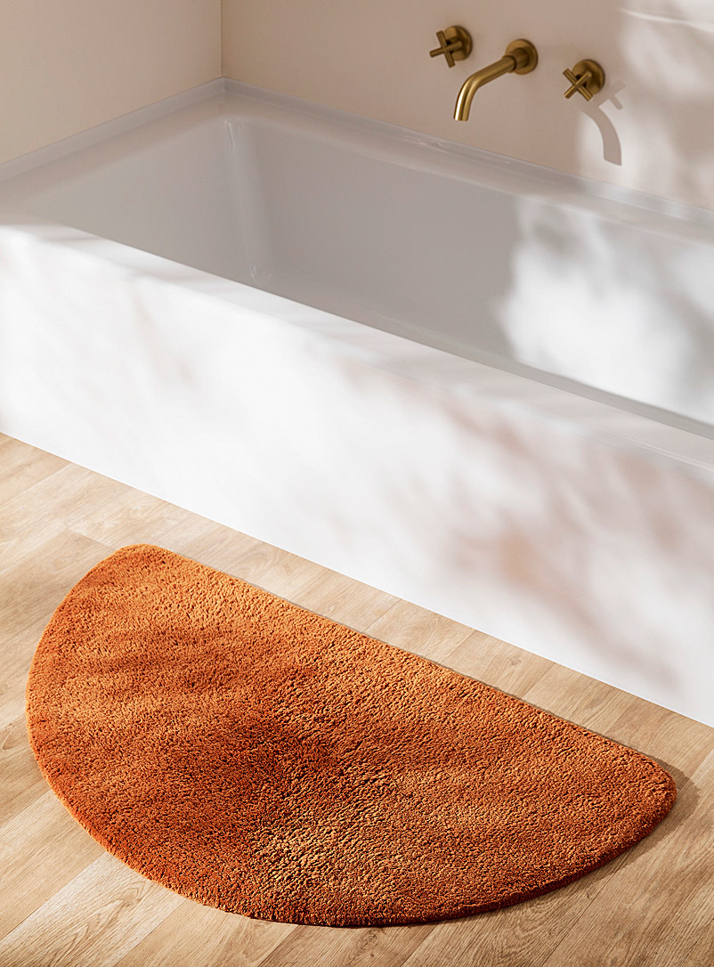 Simons Maison Copper Half-moon organic cotton bath mat 50 x 90 cm