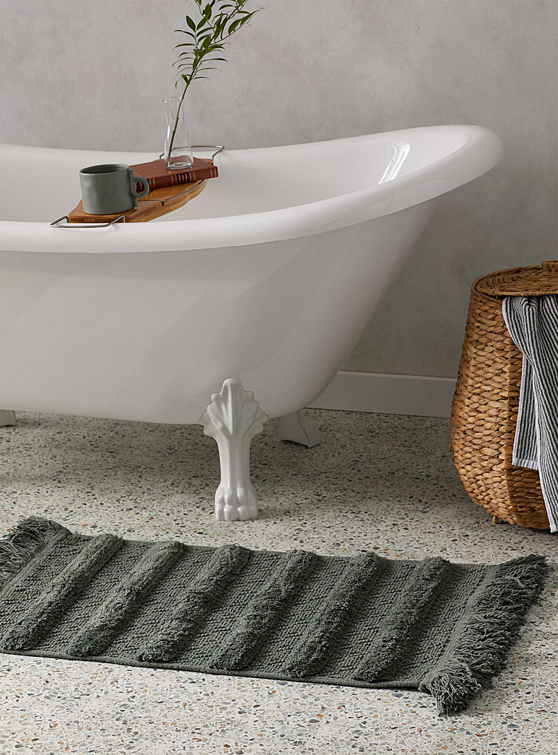 Simons Maison: Le tapis de bain volume texturé 50 x 80 cm Ivoire blanc os
