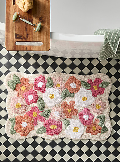 Flowering field bath mat 50 x 80 cm