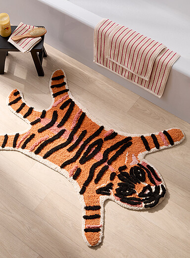 Le tapis de bain tigre 88 x 115 cm