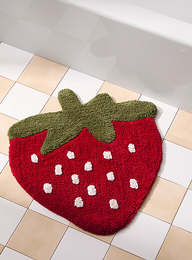Le tapis de bain fraise 56 x 61 cm