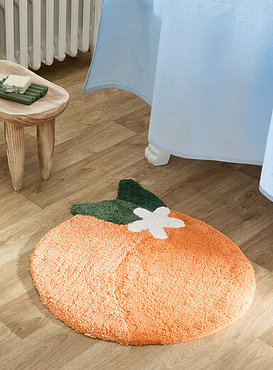Le tapis de bain orange fra&icirc;che 56 x 61 cm