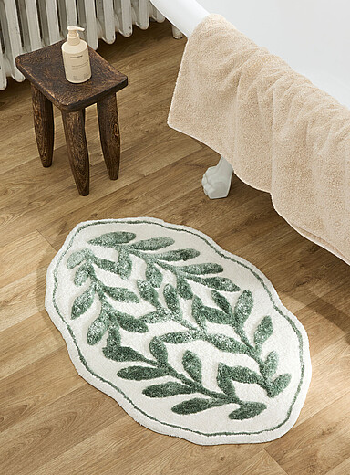 Foliage oval bath mat 50 x 80 cm