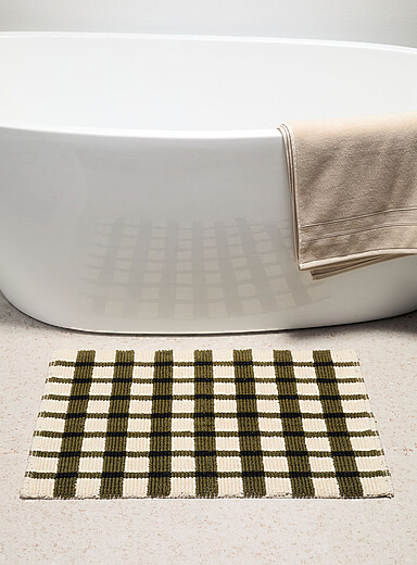 Le tapis de bain carreaux nature 50 x 80 cm