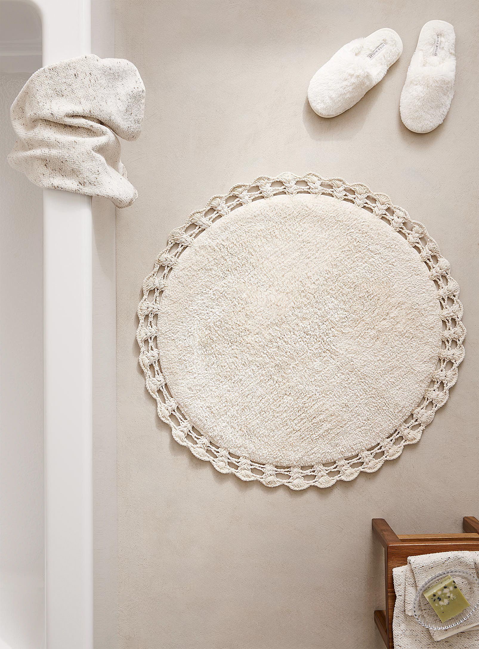 Simons Maison - Organic cotton crochet bath mat 65 cm round
