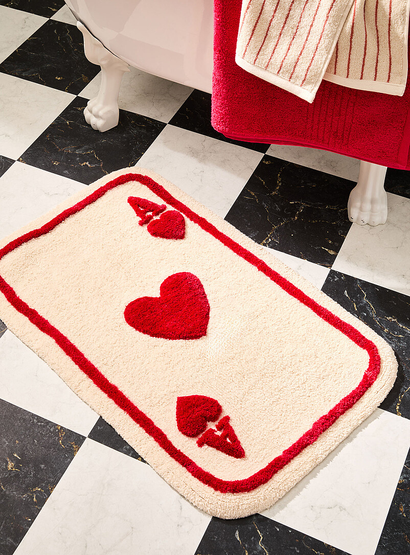 Ace of hearts bath mat 50 x 80 cm product image (primary)