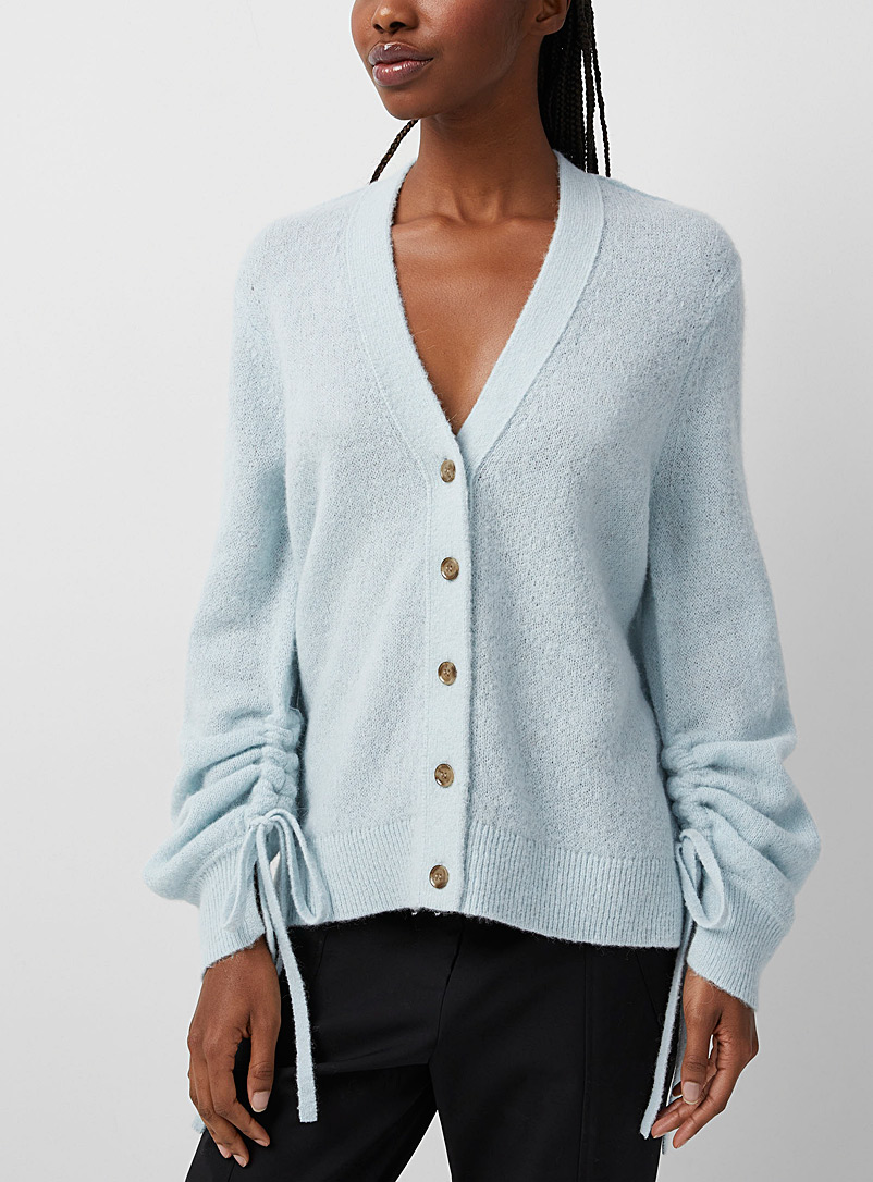 3.1 Phillip Lim Baby Blue Gathered sleeves cardigan for women