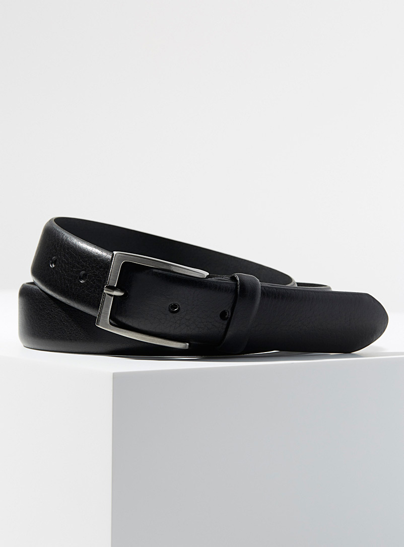 Le 31: La ceinture en cuir minimaliste Noir pour homme