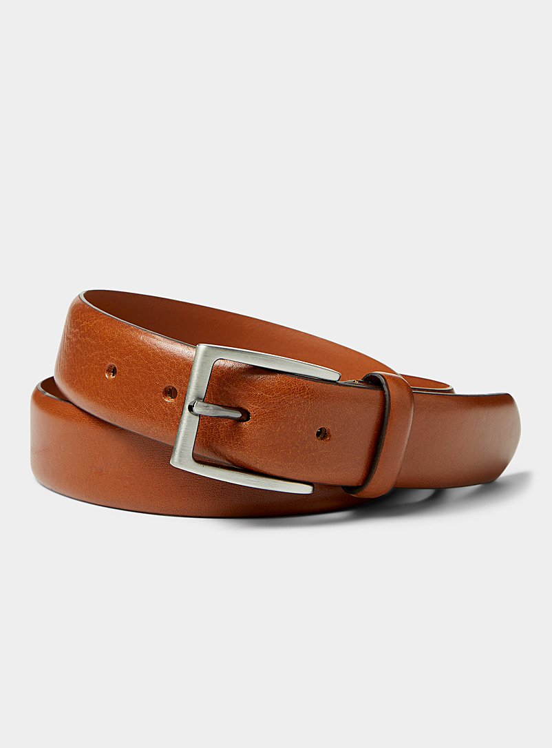 Le 31 Fawn Minimalist leather belt for men