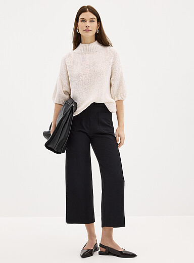 Hudkin patch pockets ankle pant <b>Fit: Straight leg, high rise</b>