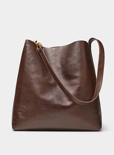 Le sac besace cuir textur&eacute; Vita Mia
