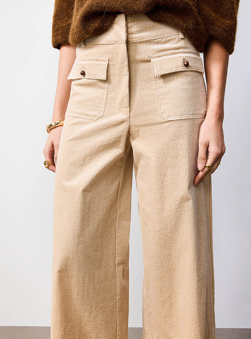 Manhastreet satiny corduroy pant Fit: Wide leg, high rise | Sessùn