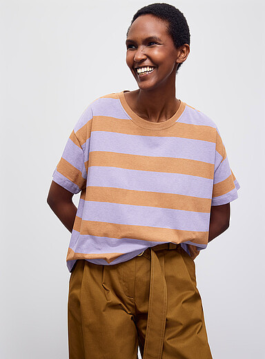 Tooli wide stripes boxy-fit T-shirt