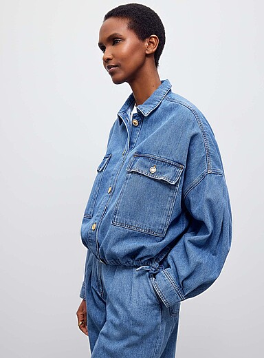 La veste en jean blousante Cazanim