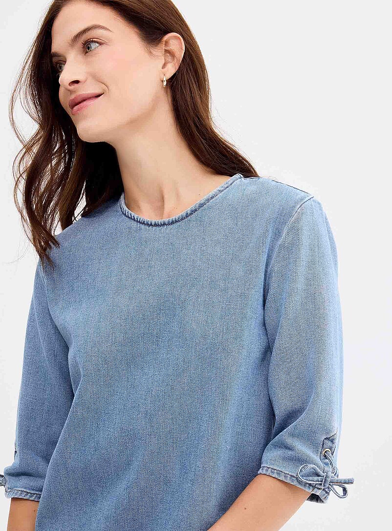 Tizzano laced sleeves denim dress product image 2