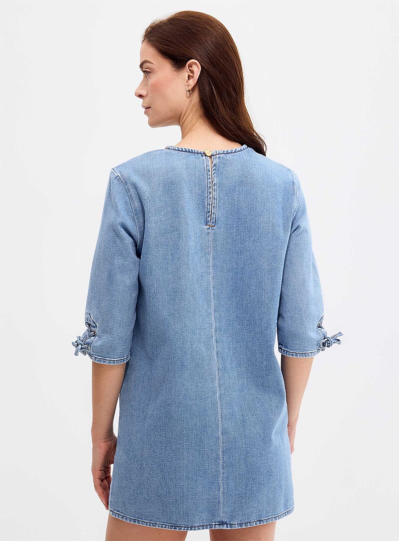 Tizzano laced sleeves denim dress product image 3