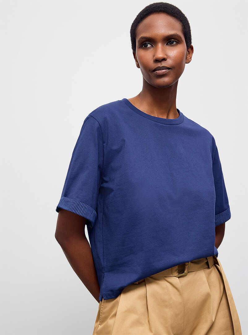 Samico striped cuff-sleeve T-shirt product image 2