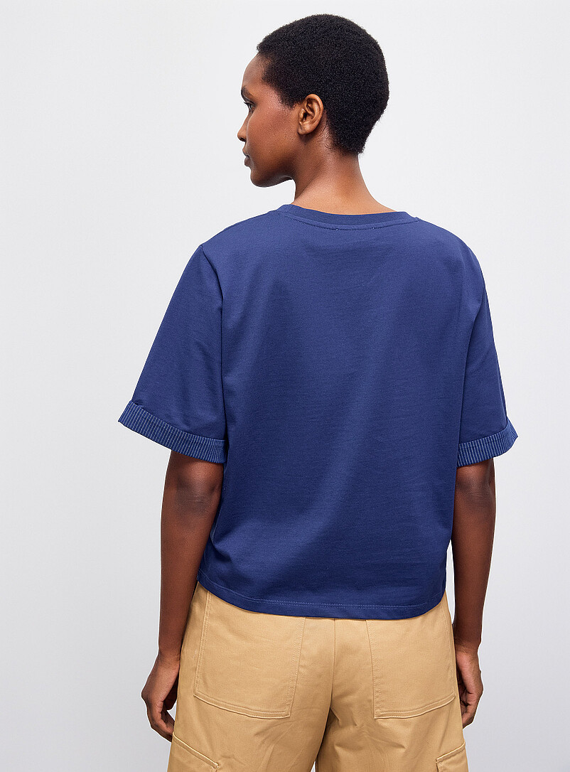Samico striped cuff-sleeve T-shirt product image 3
