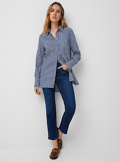 Cindy dark blue jean <b>Fit: Straight leg, high rise</b>