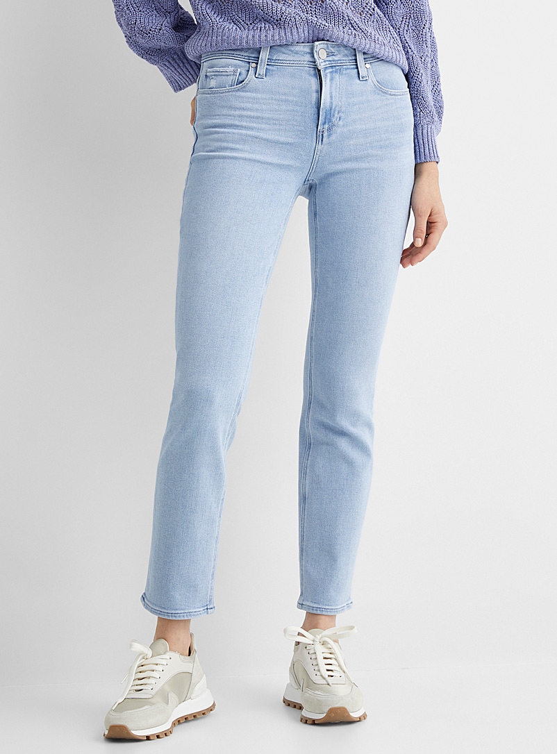 Paige Slate Blue Light blue Cindy ankle straight jean for women