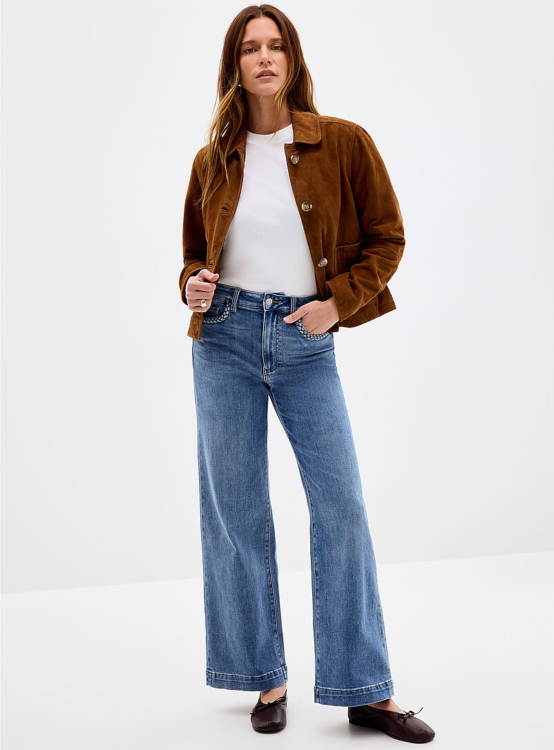 Anessa braided-pocket jean Fit: Wide leg, high rise product image (primary)